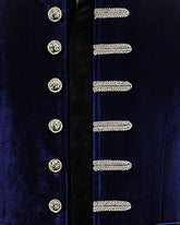 Men's Blue Velvet Gothic Coat